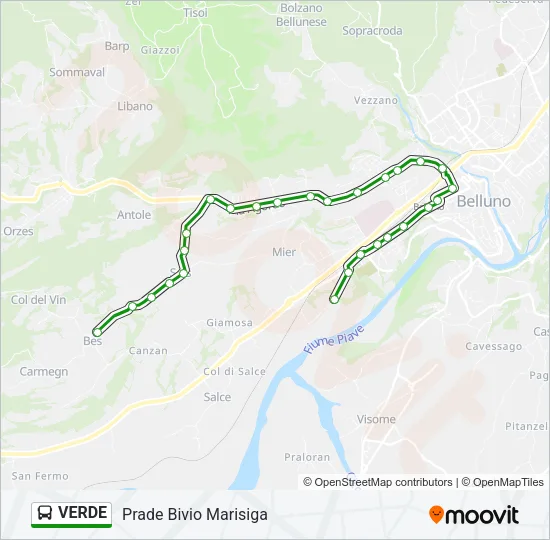 VERDE Bus Line Map