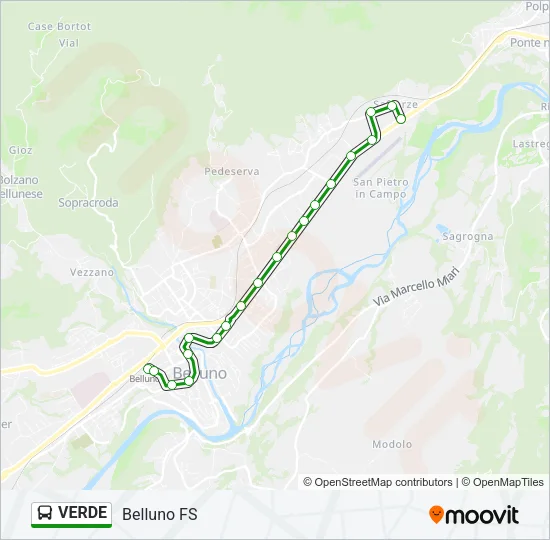 VERDE Bus Line Map