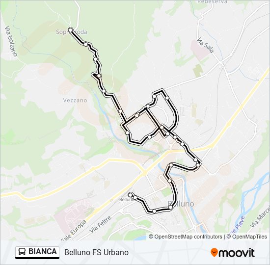 BIANCA bus Line Map