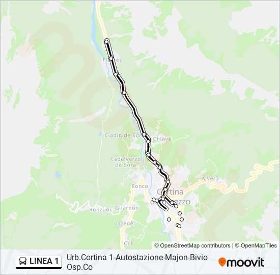 LINEA 1 bus Line Map