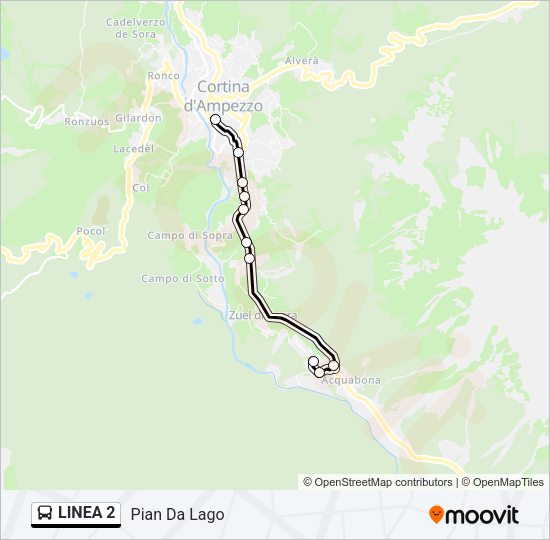 LINEA 2 Bus Line Map