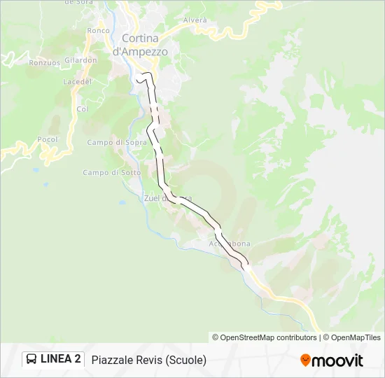 LINEA 2 Bus Line Map