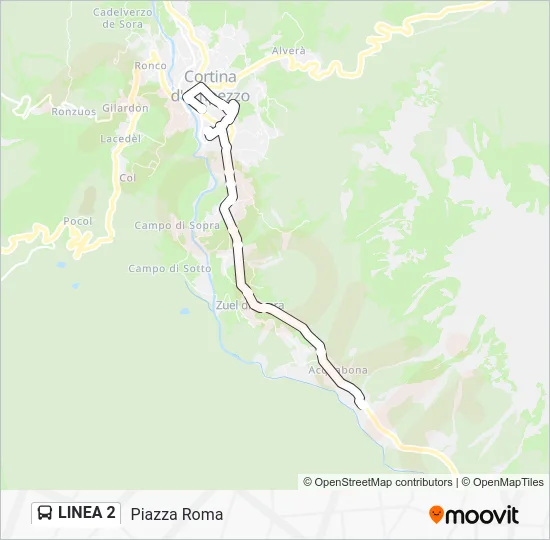 LINEA 2 Bus Line Map