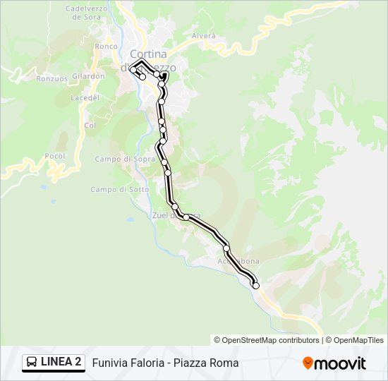 Percorso linea bus LINEA 2