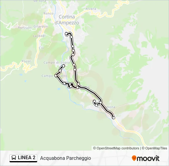 LINEA 2 Bus Line Map