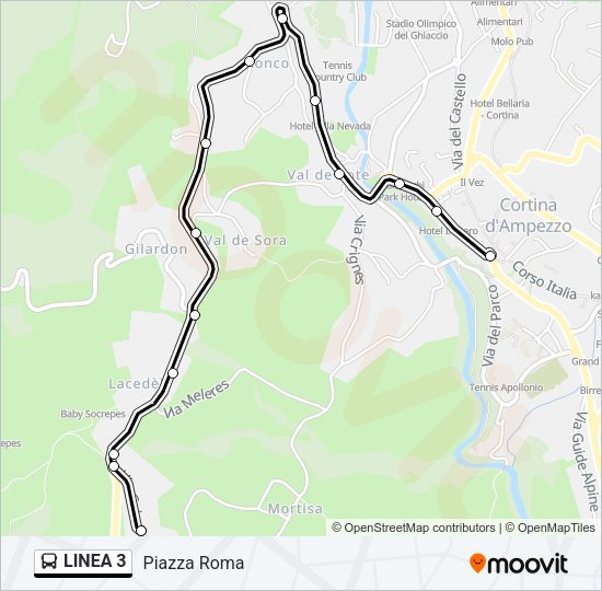 LINEA 3 Bus Line Map
