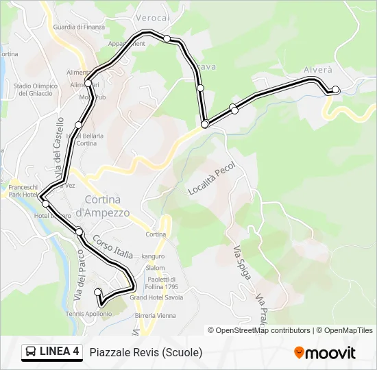 LINEA 4 Bus Line Map