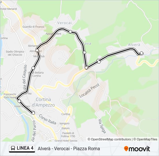 LINEA 4 Bus Line Map