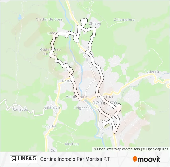 LINEA 5 Bus Line Map