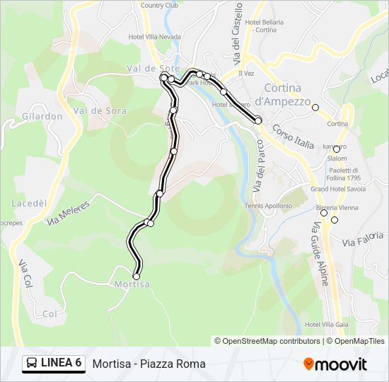 LINEA 6 Bus Line Map