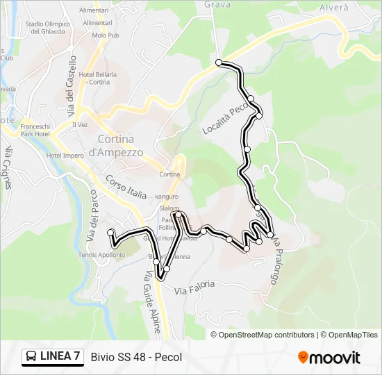 LINEA 7 Bus Line Map