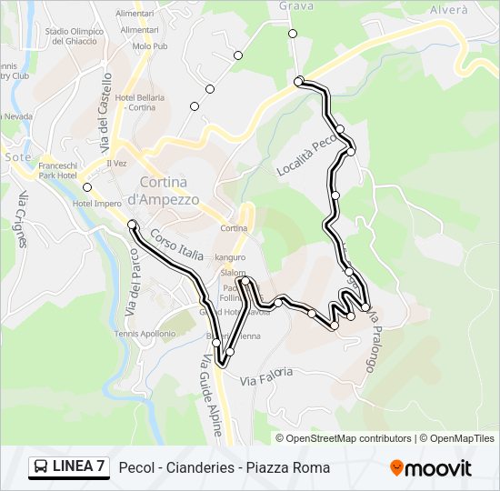 LINEA 7 Bus Line Map