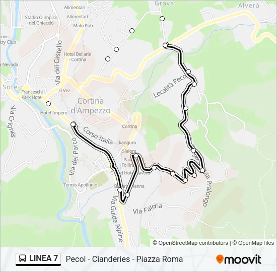 LINEA 7 Bus Line Map