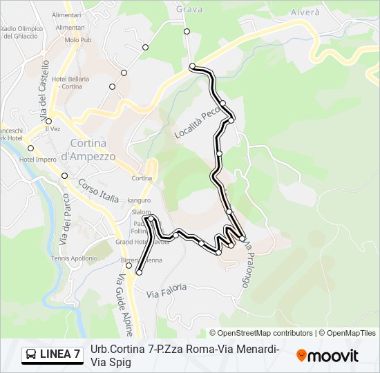 LINEA 7 bus Line Map