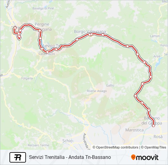 R25 train Line Map