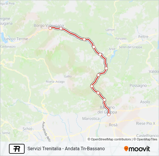 R25 Train Line Map