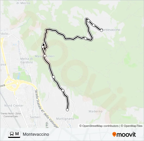 M Bus Line Map