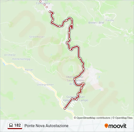 182 Bus Line Map