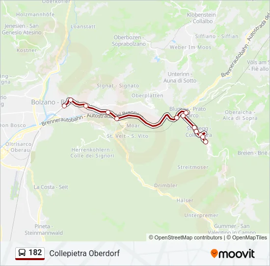 182 Bus Line Map