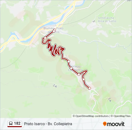 182 Bus Line Map