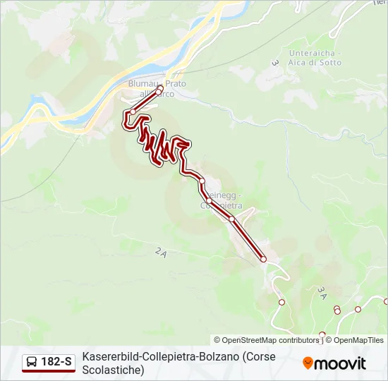 182-S Bus Line Map