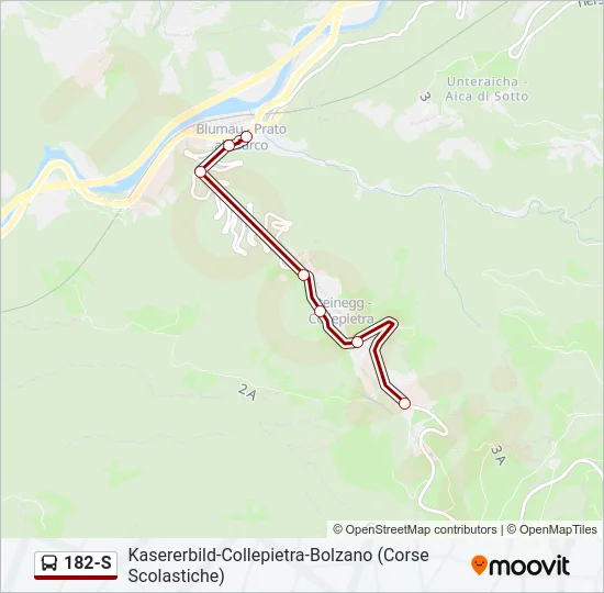 182-S Bus Line Map