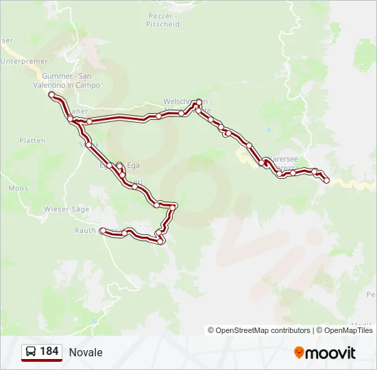 184 Bus Line Map