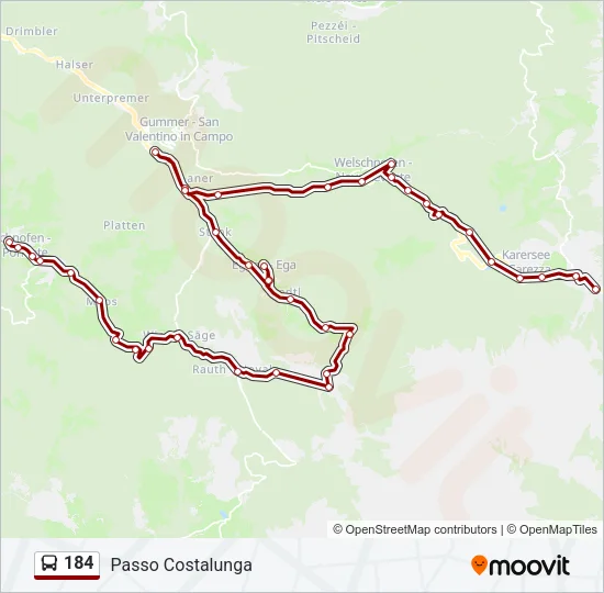 184 Bus Line Map