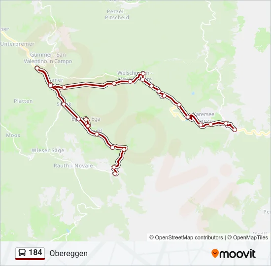 184 Bus Line Map