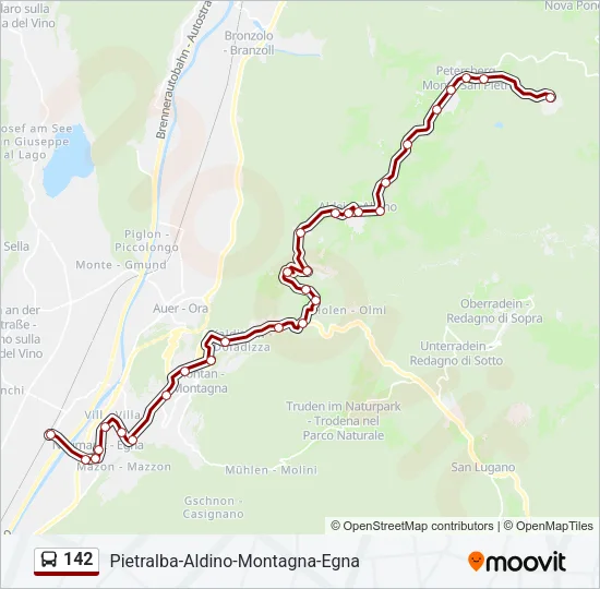 142 Bus Line Map