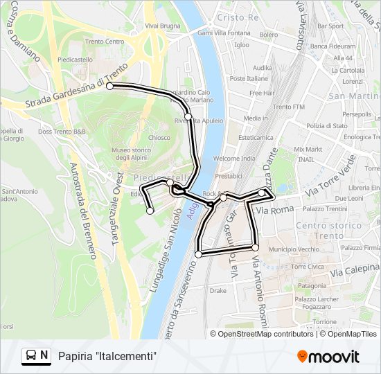 N bus Line Map