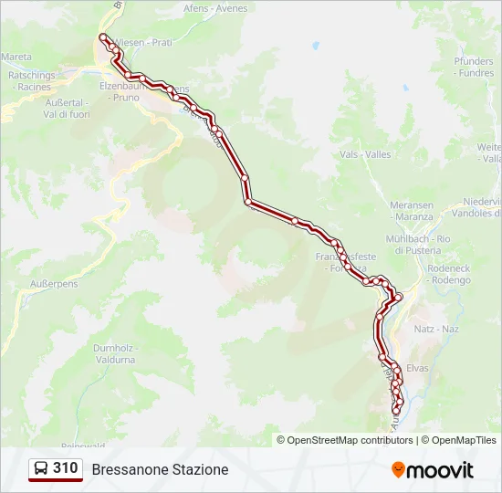 310 Bus Line Map
