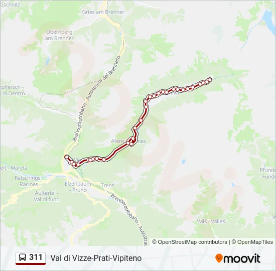 311 Bus Line Map