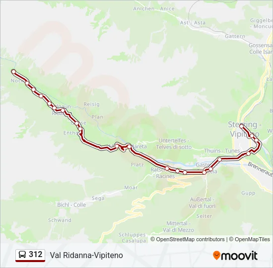 312 Bus Line Map