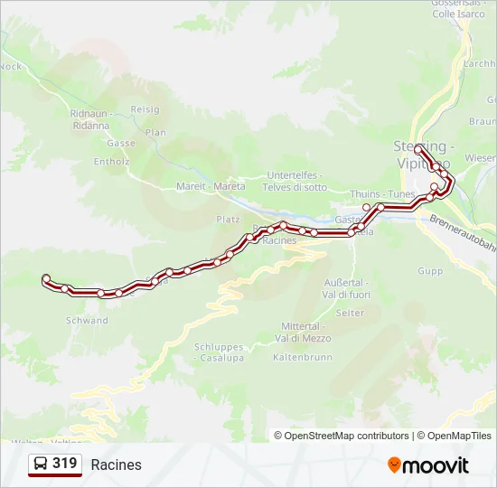 319 Bus Line Map