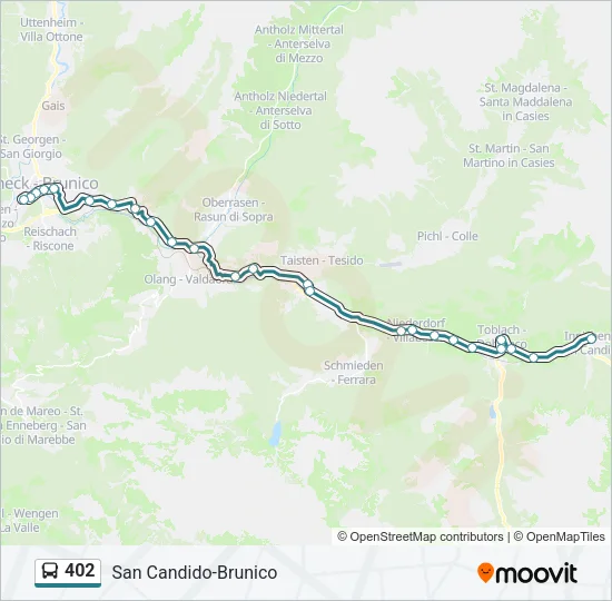 402 Bus Line Map