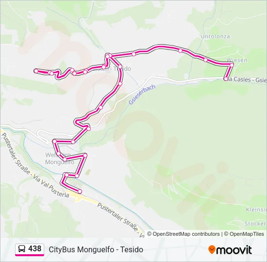 438 Bus Line Map