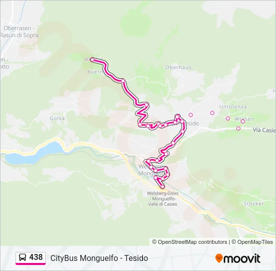 438 Bus Line Map