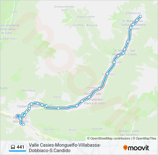 441 Bus Line Map