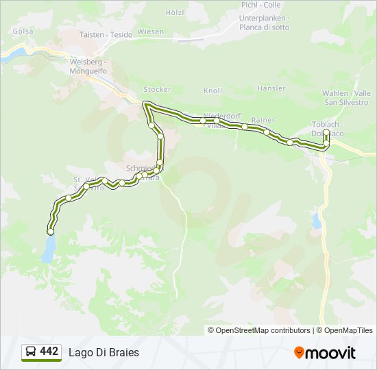 442 bus Line Map