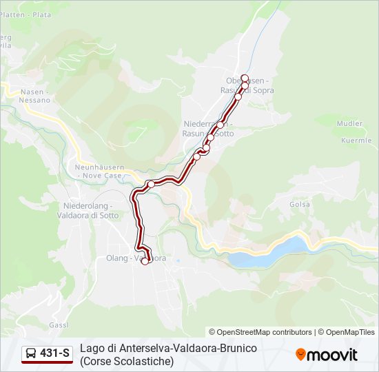 431-S bus Line Map