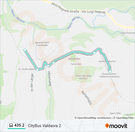 Percorso linea bus 435.2