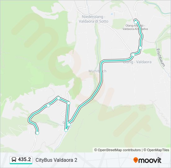Percorso linea bus 435.2