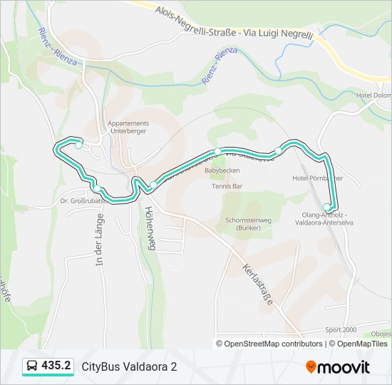 Percorso linea bus 435.2