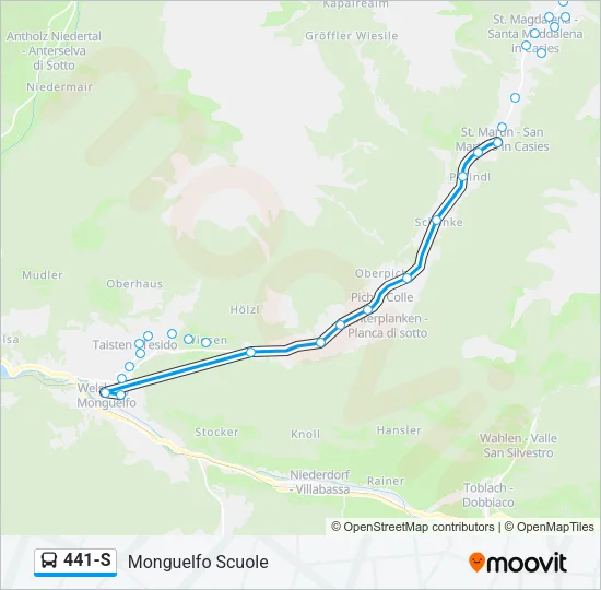 441-S Bus Line Map