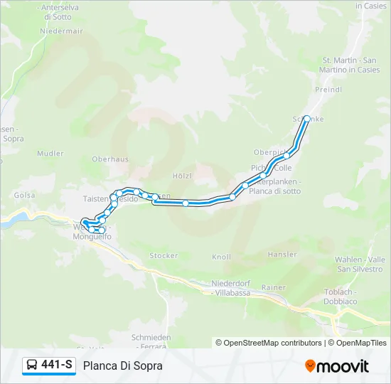 441-S Bus Line Map