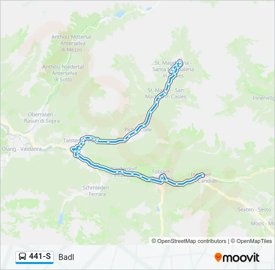 441-S Bus Line Map