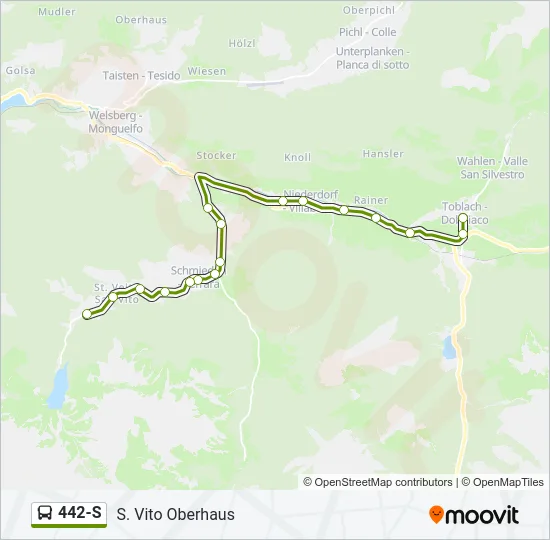 442-S Bus Line Map