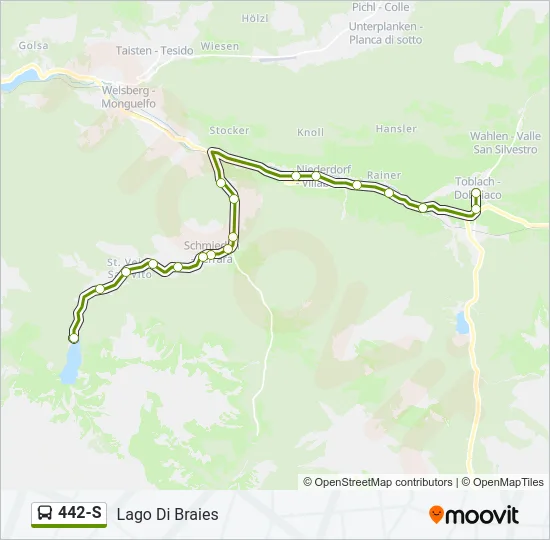 442-S Bus Line Map