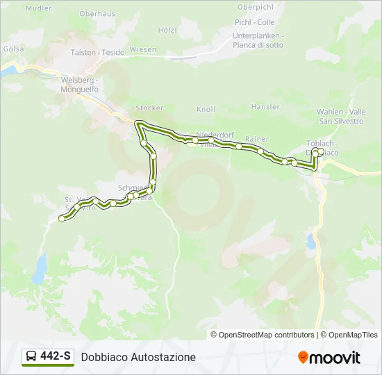 442-S Bus Line Map